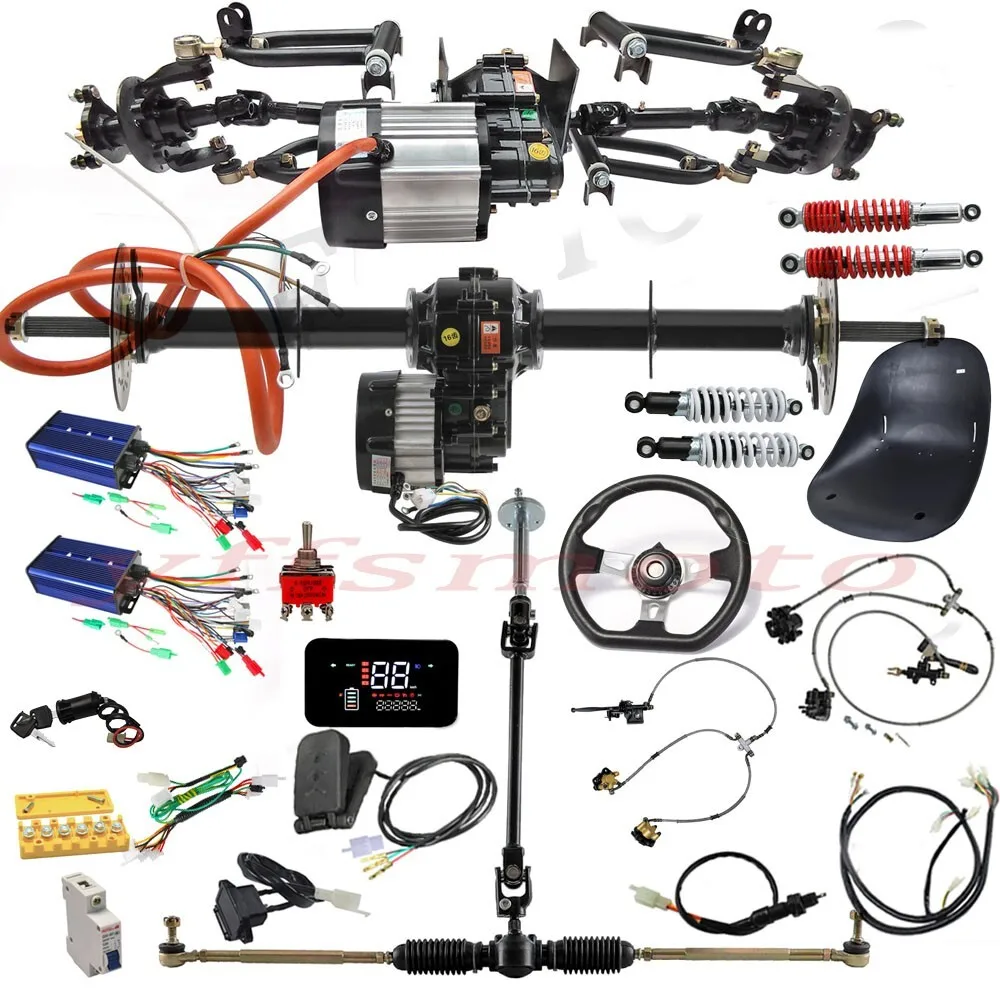 

Front Drive Half Shaft Axle 40'' Rear Axle Kits 72V 1500W Motor Controller Brake for ATV Go Kart
