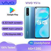 VIVO Y51S 5g Android Unlocked  6.53-Inches 6GB RAM 128GB ROM All Colours in Good Condition Original Used Phone