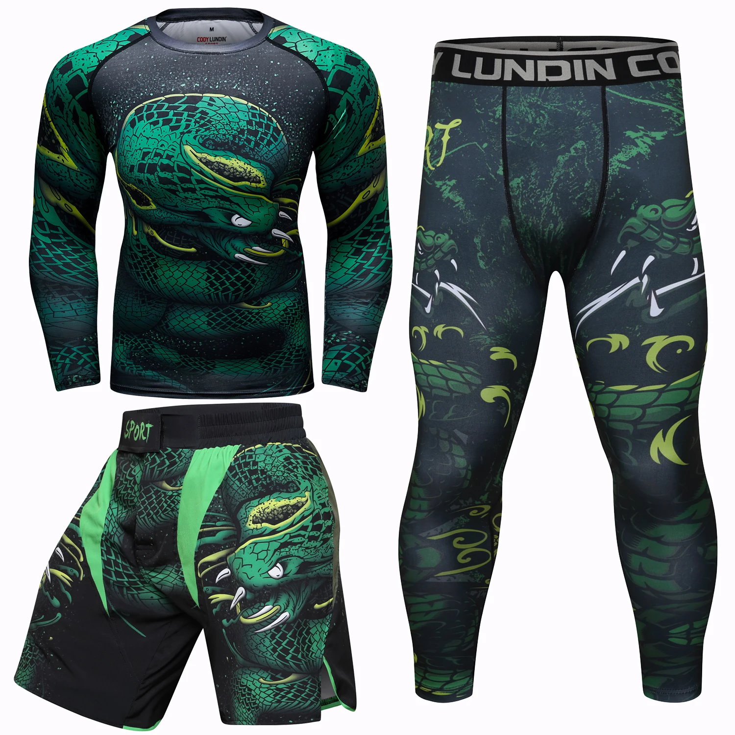 Cody Lundin Official Store MMA BJJ Sports Uniform Set For Male Brazilian Grapple Wrestling Kimono Jiu-Jitsu Rashguard Activewear