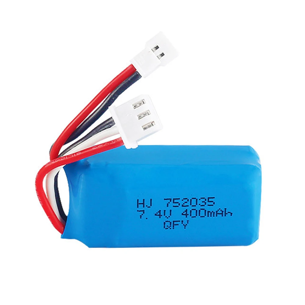 7.4V 400mAh 752035 Lipo Battery For RC DM007 Airplane Quadcopter Drone Helicopter Toy Spare Parts 2s 7.4V Lithium Battery XH2.54