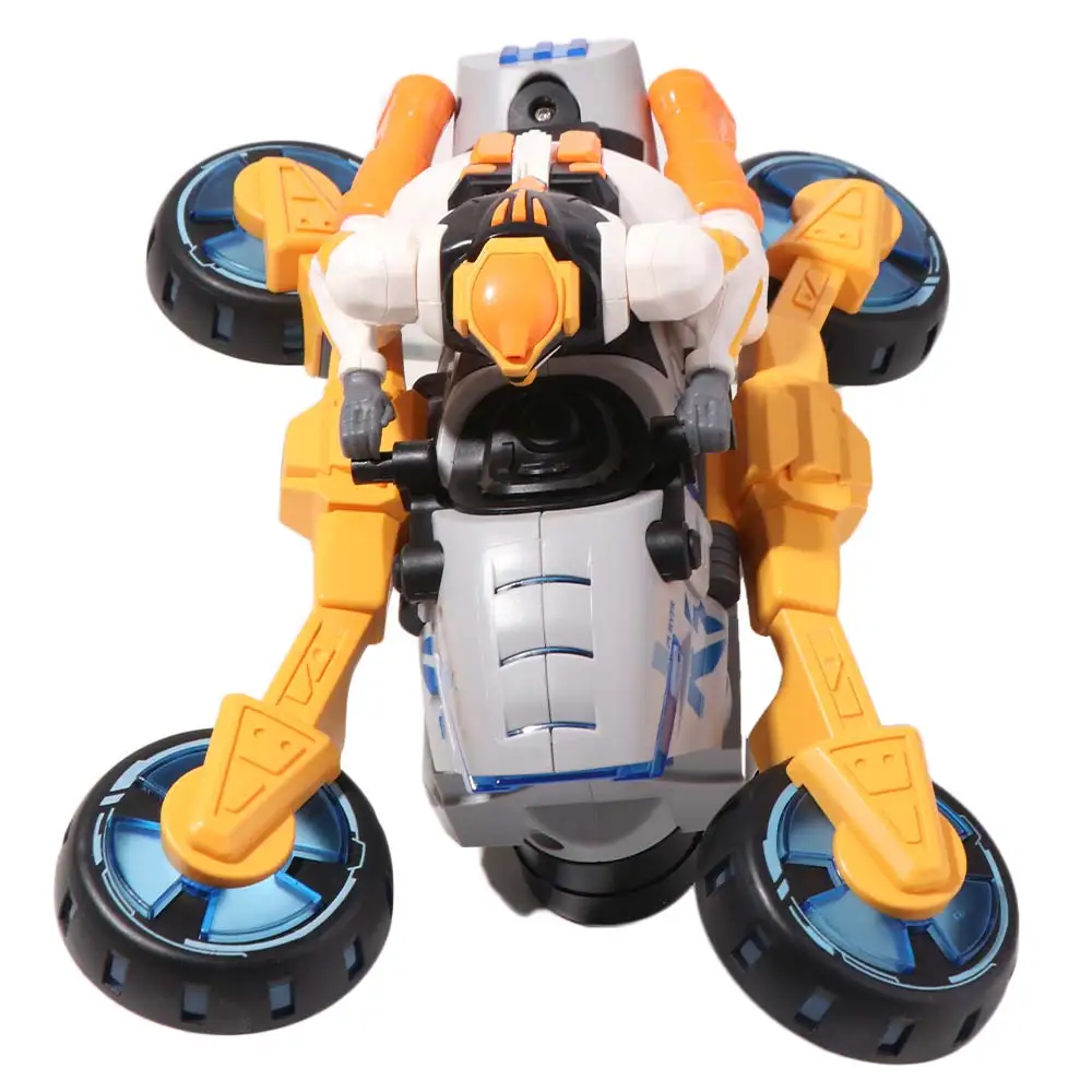 

Электрический трюковый мотоцикл с вращением на 360°, трансформируемый, с динамической подсветкой, деформацией и звуковыми эффектами