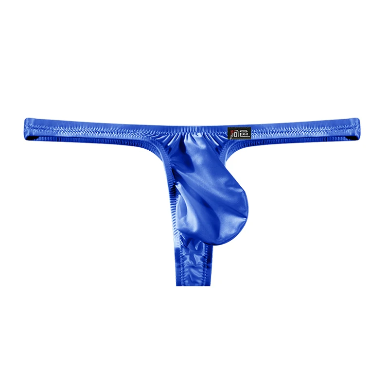 UniqueShiny Underwear men's thongs fully transparent T-pants ultra-thin ice silk men's fun low waisted slim fitting T-pants A747
