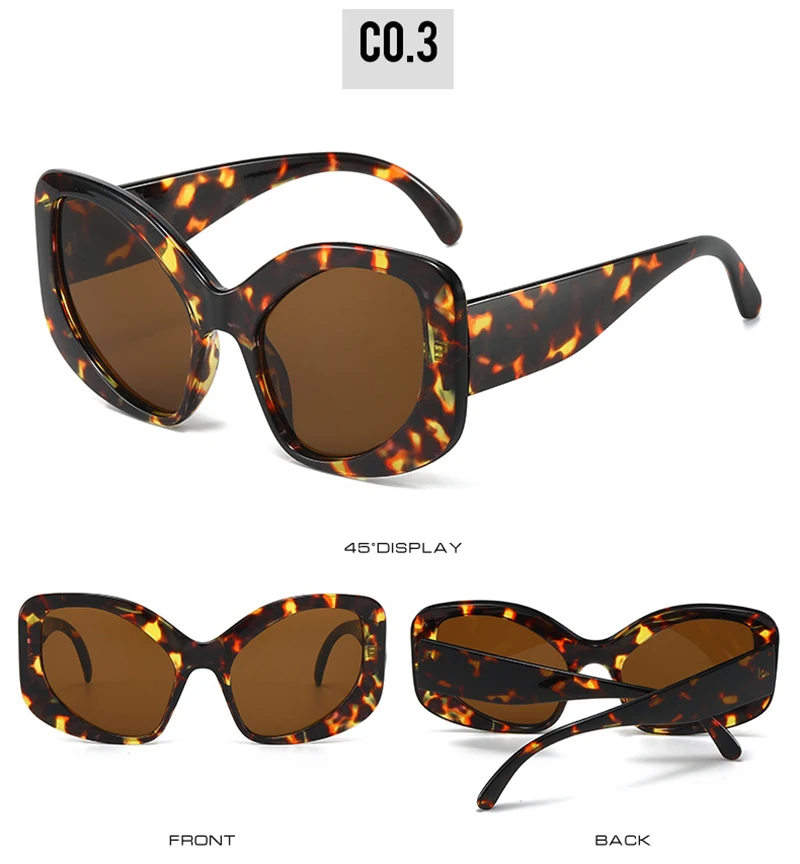 Shabuna Mode übergroße Cat Eye Frauen Sonnenbrille Sonnenbrillen UV400 Retro Männer matte Bonbon Farbe Sonnenbrille – Detail 9