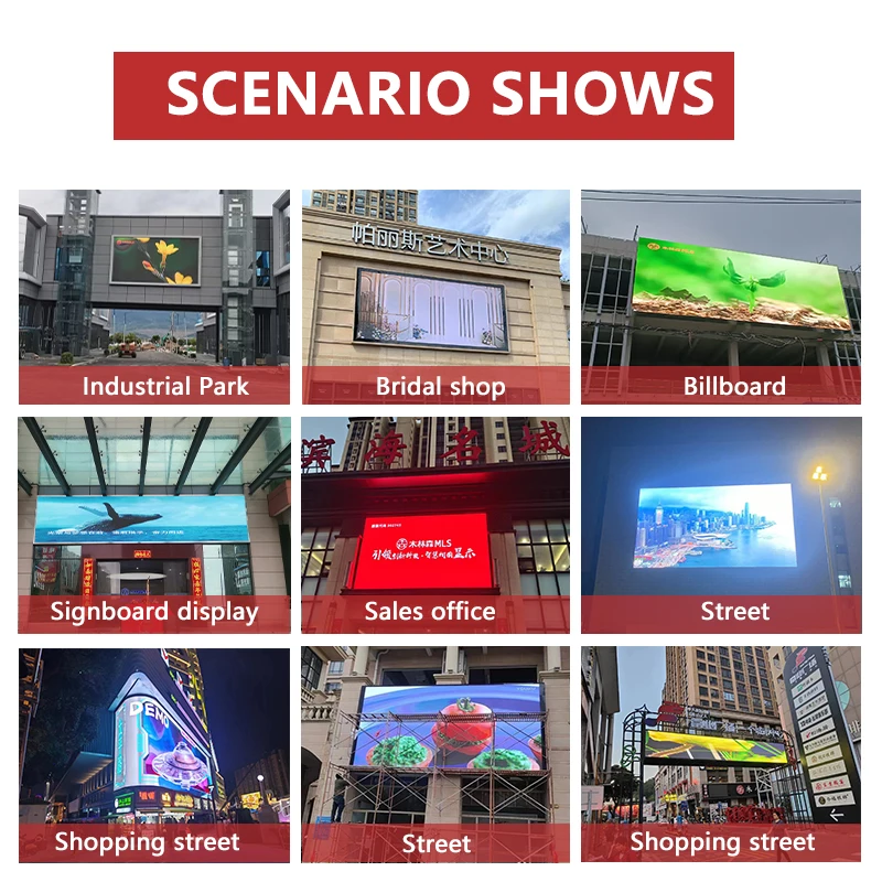 Outdoor Fixed Led Display Billboard Sign Board Signage Advertising Screen High Brightness Waterproof