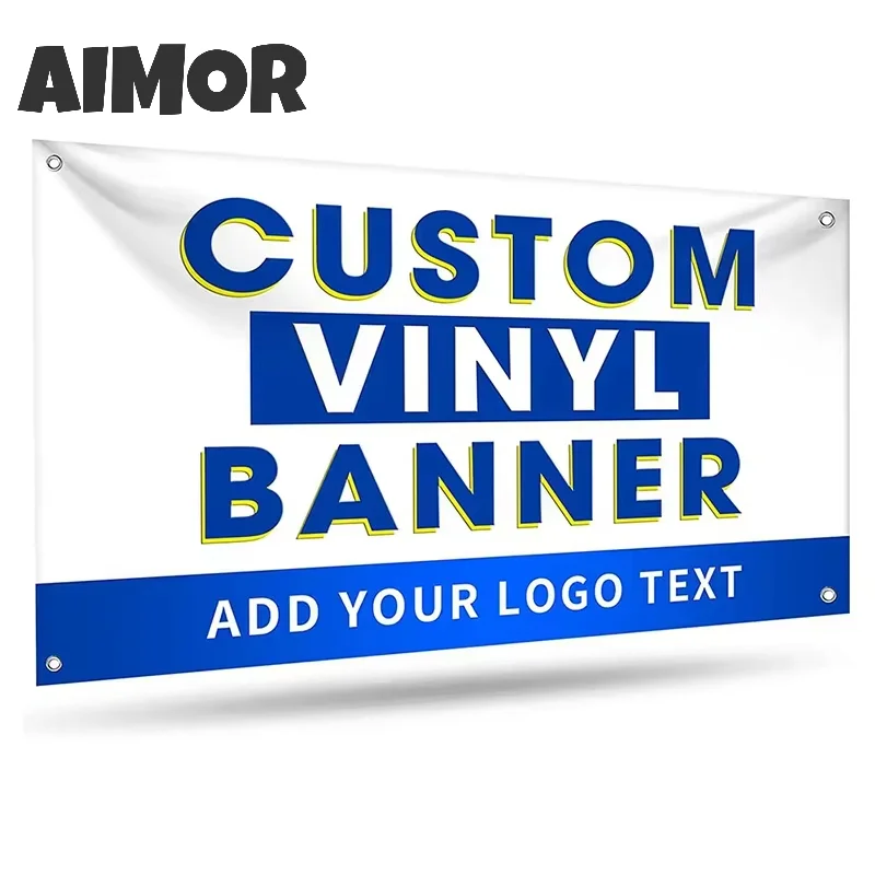 AIMOR 510g/ ㎡   Personalización de Publicidad, Lona de Vinilo para Exteriores, Impresión de Logotipo DIY, Fondo Publicitario, PVC Impermeable