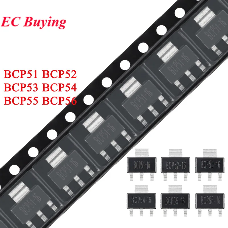 10-шт-лот-bcp51-bcp52-bcp53-bcp54-bcp55-bcp56-Φ-45-В-60-в-80-в-1a-pnp-npn-Кристальный-транзистор-Триод