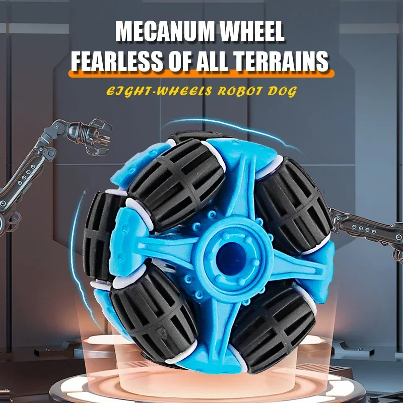 رذاذ Rc حيلة الكلب ثمانية عجلة 2.4G راديو التحكم عن بعد روبوت الميكانيكية مع موسيقى خفيفة رذاذ الكهربائية جرو الاطفال هدية عيد الميلاد