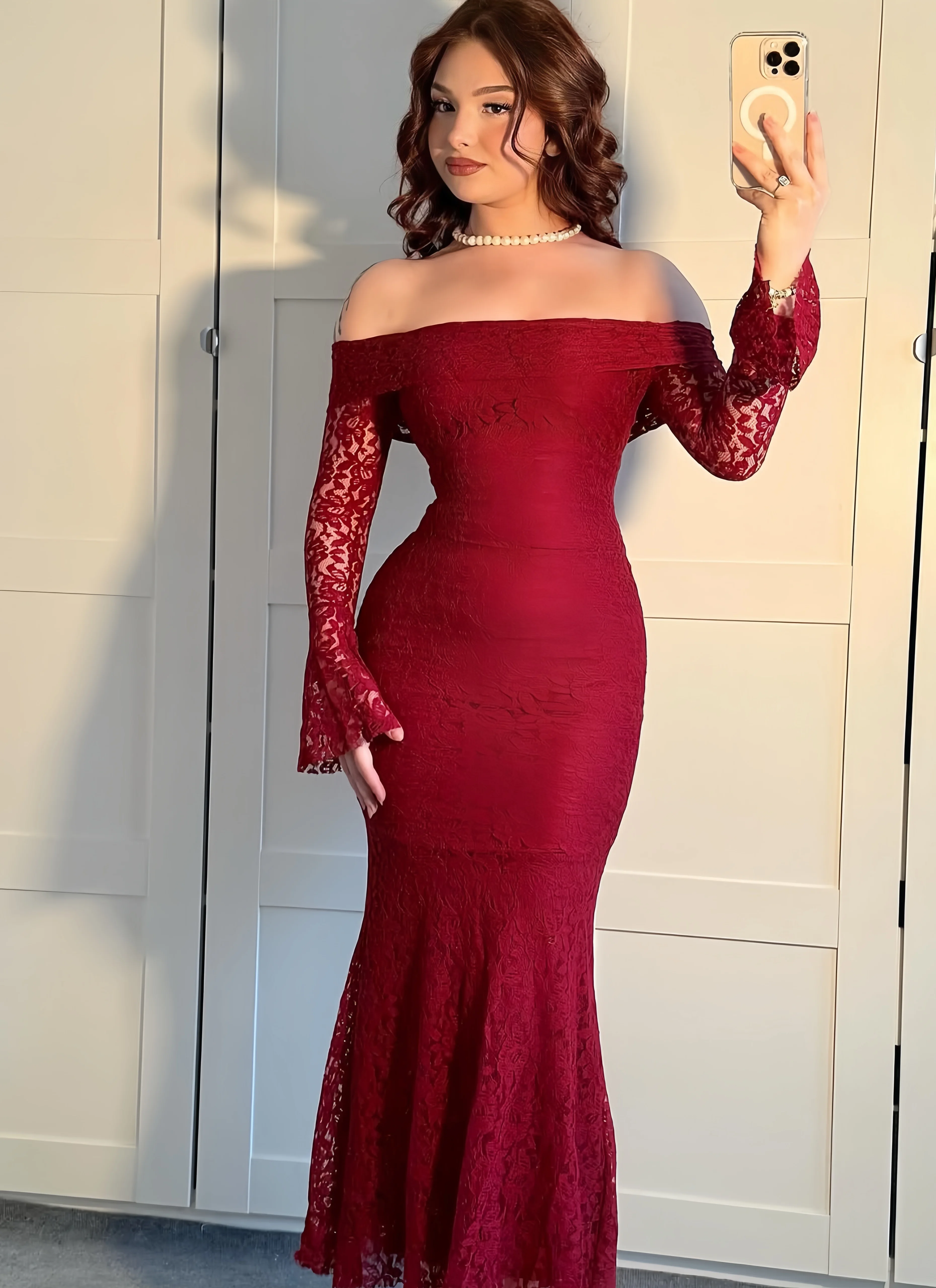 Customized strapless long-sleeved mermaid skirt sexy luxury evening dresses dresses for special occasions Dresses gala