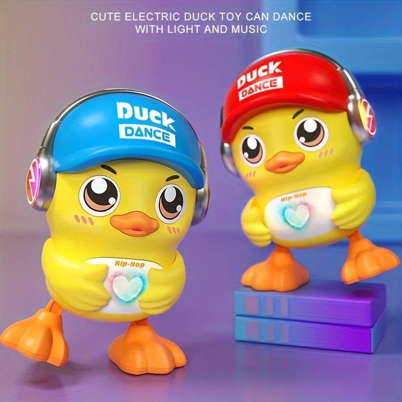 

Electric Dancing Duck Toy, Musical Toy with Lighting, Kids Party Favor, Room Decor, Cute Yellow Duck Toy with Hat