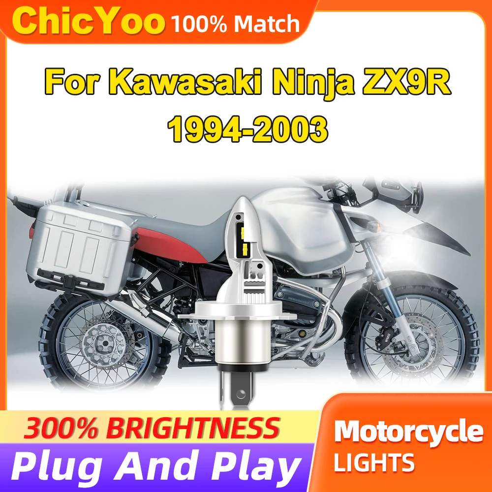 

1Pc H4 LED Headlight Bulb 10000LM Motorcycle Head Lamp 12V For Kawasaki Ninja ZX9R 1994-1996 1997 1998 1999 2000 2001 2002 2003