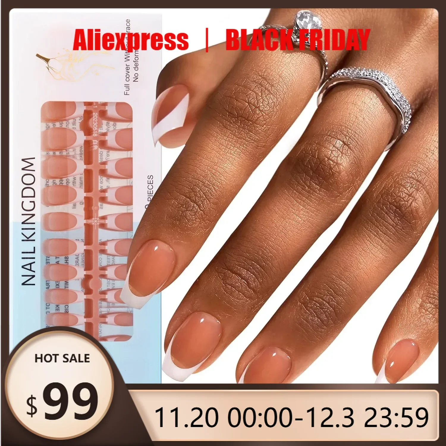 

240pcs French Tip Gel Nail Tips - Brown/Pinkish Soft Gel Nail Tips Ultra Fit French Tip Press On Nails 15 Sizes for Women Girls