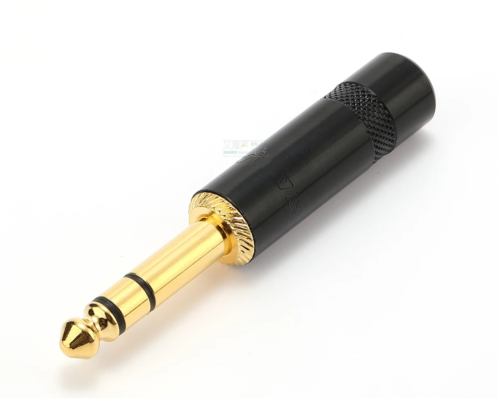 REAN 6,35mm TRS Stereo 3-Polig Vergoldeter 1/4'' TS Mono 2-Polig Stecker 6,5 Gerader Stecker für Instrumente, Gitarre, Bass, Mikrofon – Detail 25