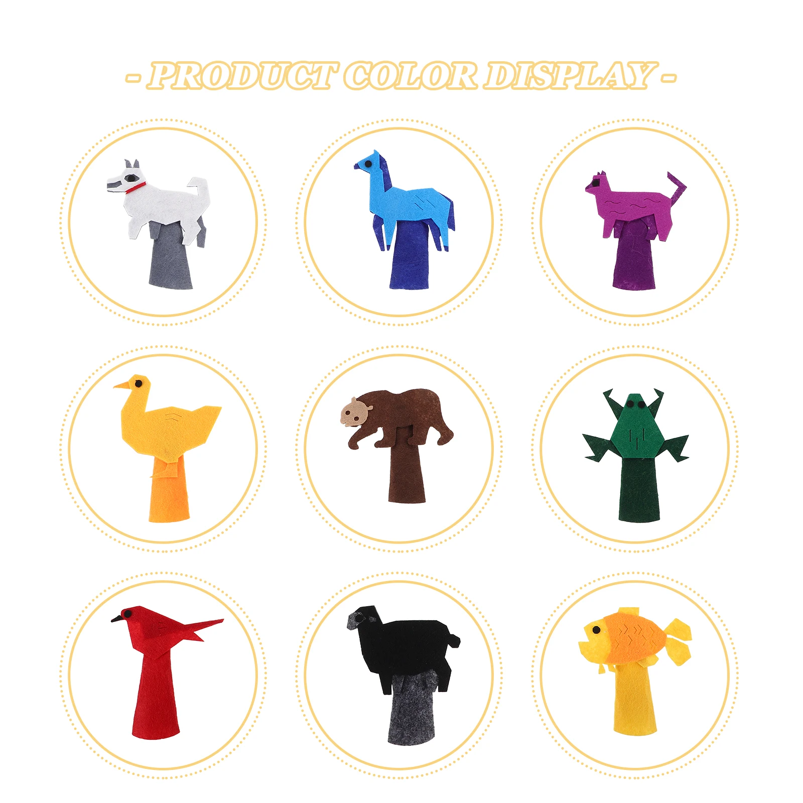 9 pçs dos desenhos animados animal fantoches de dedo feltro macio fantoches de mão para crianças contar histórias role play criança animal dedo fantoche conjunto