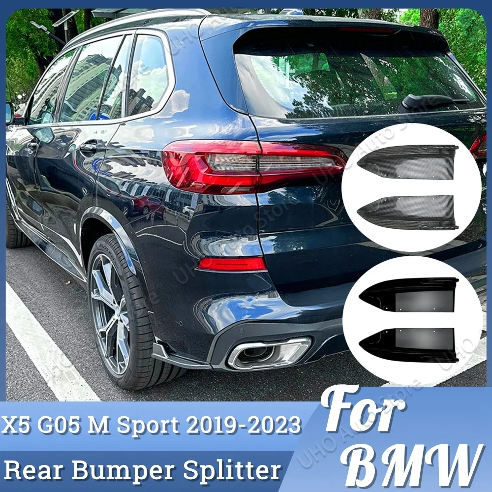 For BMW X5 G05 M Sport 2019-2023 Rear Bumper Strip Lip Spoiler Diffuser Splitter Scratch Protector Winglets Side Skirt Extension