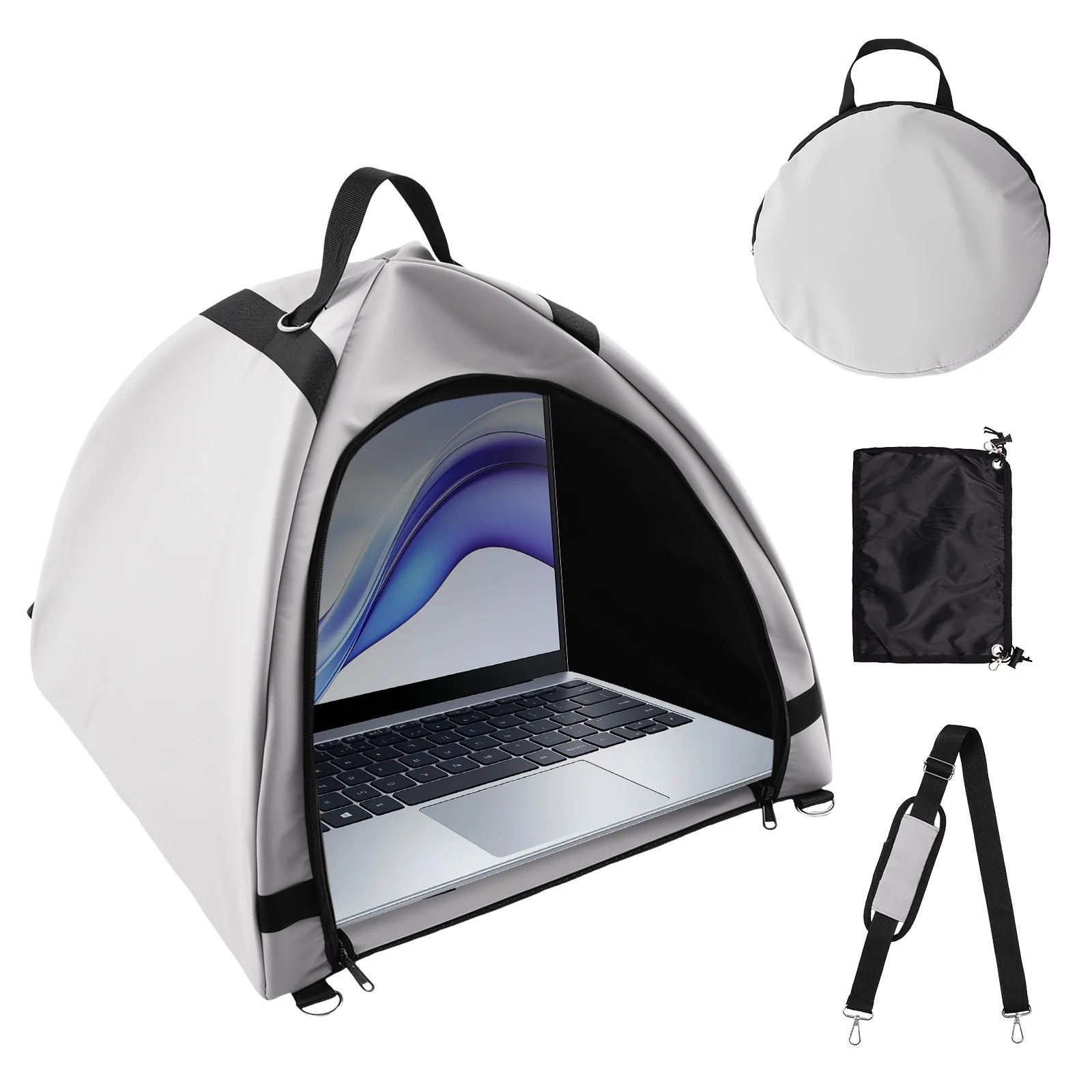 

Laptop Sun Shade Privacy Screen Hood Portable Foldable Notebook Sun Shade Protects Privacy for Macbook Lenovo Dell Notebook