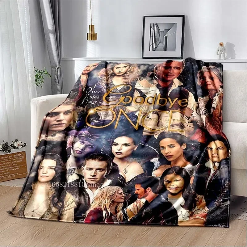 O-Once Upon A Time Fashion Blanket Adventure Sci-Fi Series American TV Blanket Soft Flannel Blanket Magic Fantasy Drama