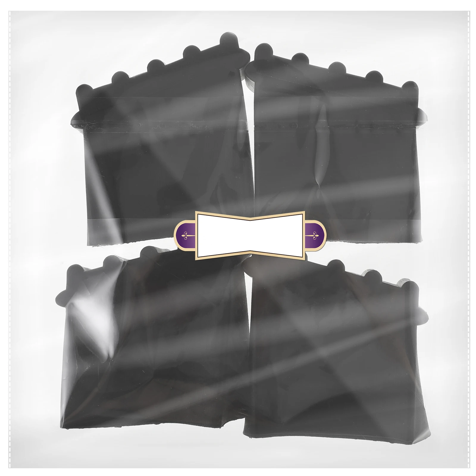 

4pcs Ladder Foot Covers Rubber Non-Slip Step Feet Protectors Thickened Floor Protection Pads for Extension Ladders Black