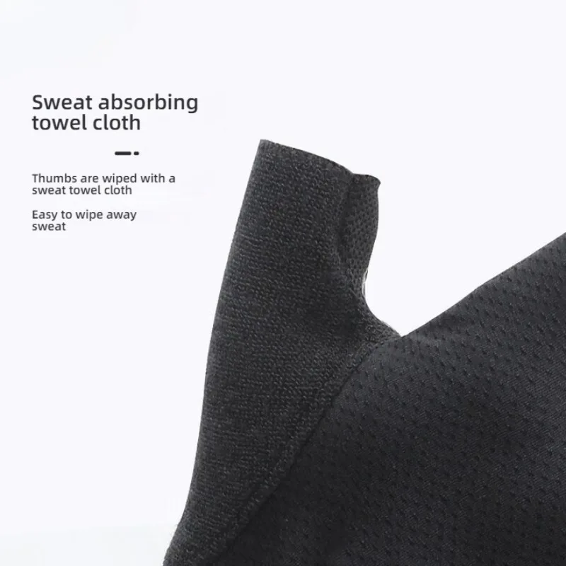 Sarung Tangan Kebugaran Gym Sepeda Motor Berkemah Luar Ruangan Sarung Tangan Uniseks Antiselip Sarung Tangan Tanpa Jari Tahan Benturan Peralatan Bersepeda