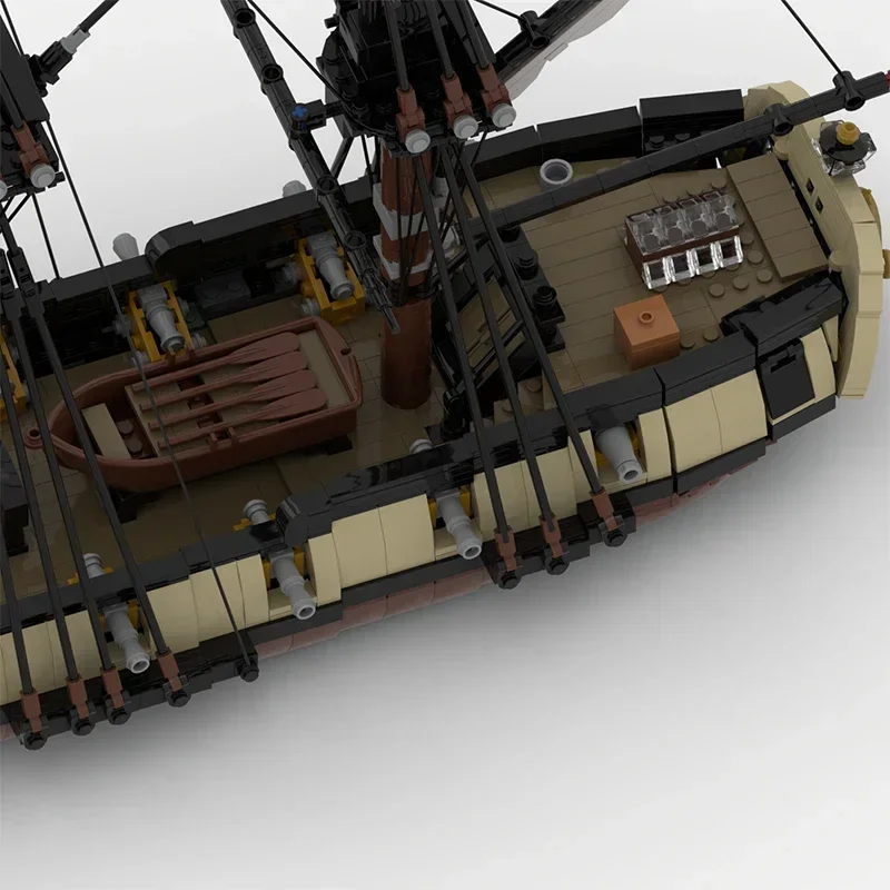 Moc tijolos de construção hms meteor modelo barco tecnologia blocos modulares presentes brinquedos para conjuntos diy montagem