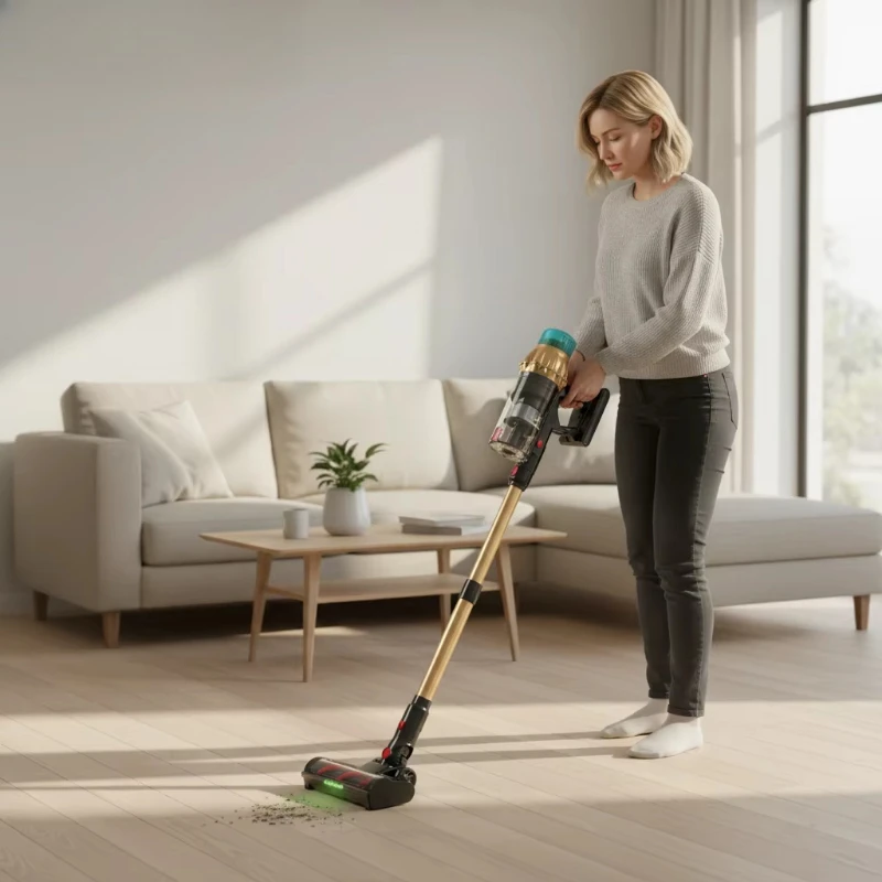 Handheld vertical cordless vacuum cleaner for floor cleaning