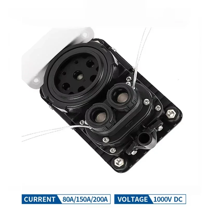 Nouveau Produit 2024 Iec 62196 Ev موصل بطارية السيارة التوصيل 80a 150a 200a Dc Ev Ccs2 شحن المقبس