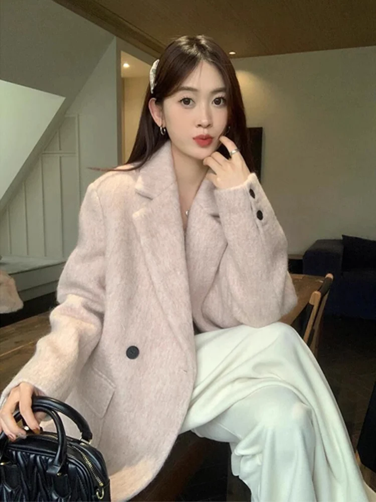 

Твидовый жакет в винтажном стиле, женский осенний костюм, верхняя одежда, на пуговицах, с поясом, элегантный, высококачественный, декорированный, универсальный, с подкладкой из шерпы