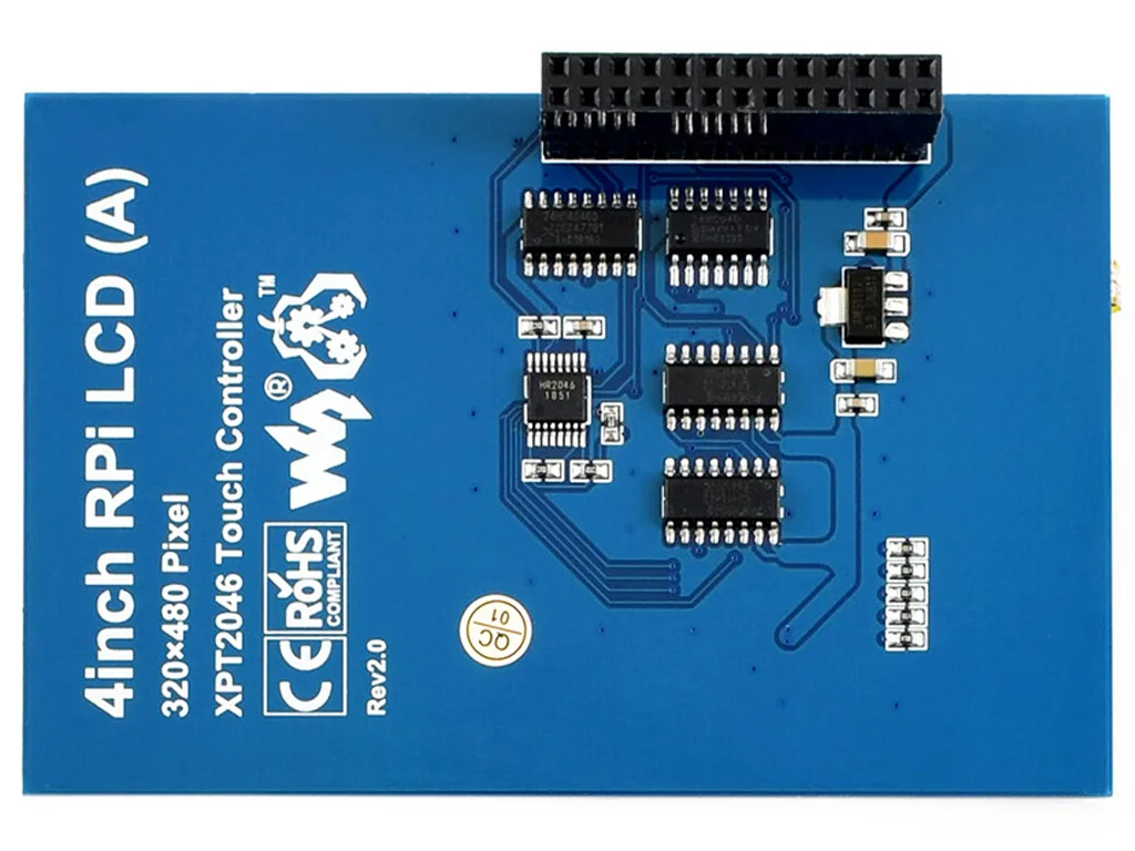 4inch RPi LCD (A),480x320, 4inch Touch Screen TFT LCD Designed for Raspberry Pi