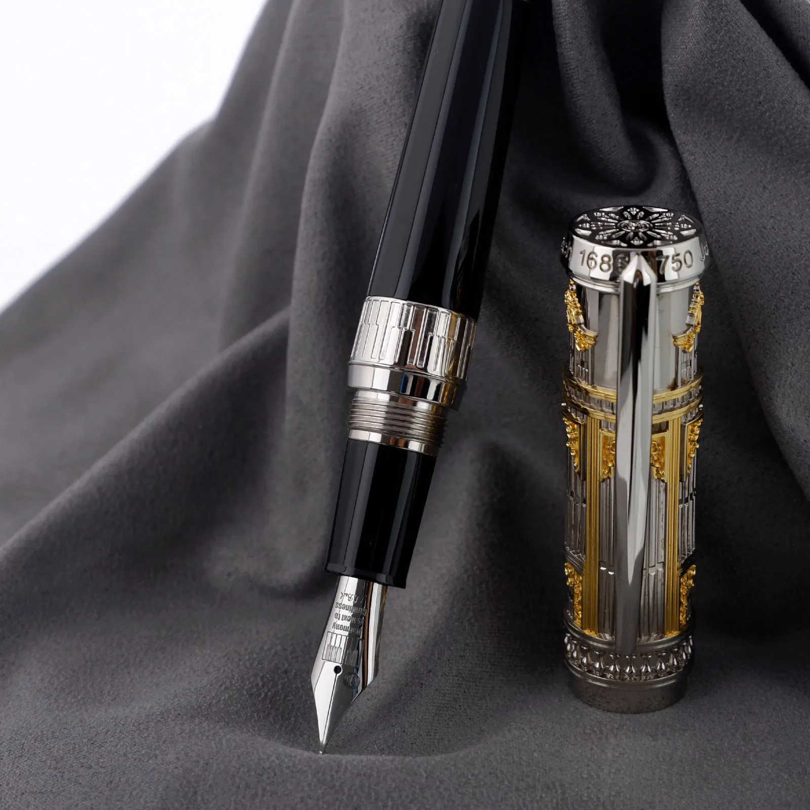 For TANGMOON Original Design of Fountain Pen with Finely Carved 18K Metal F Nib Suitable for Adult Collection Commemoration Pen