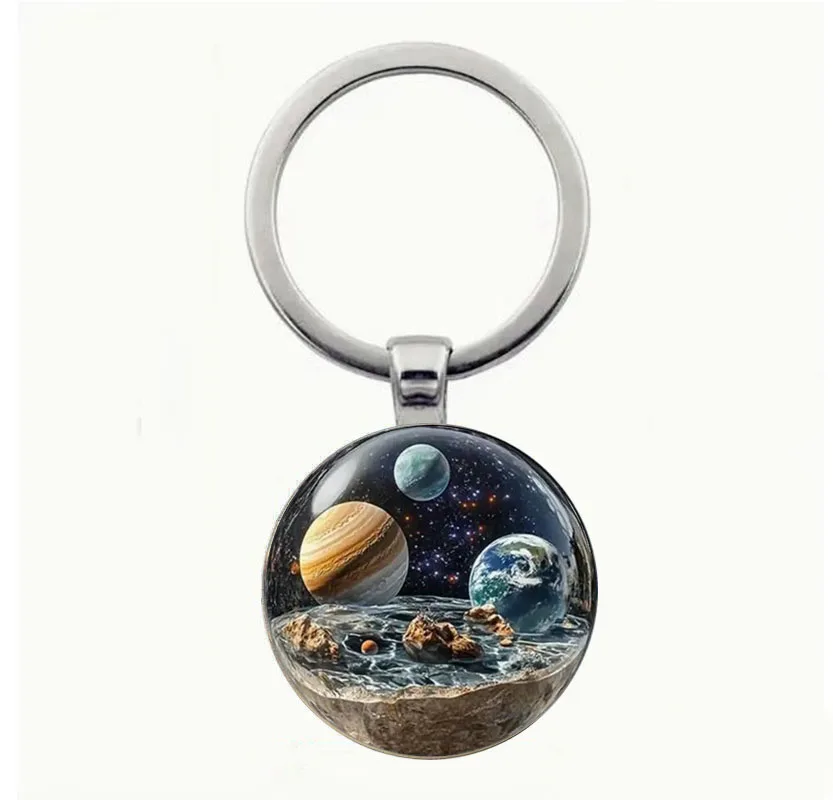 Брелок-на-тему-galaxy-planet-«Земля-Луна-Юпитер-и-другие-планеты»-дизайнерский-брелок-идеальный-подарок-на-день-рождения-для-семьи-и-друзей