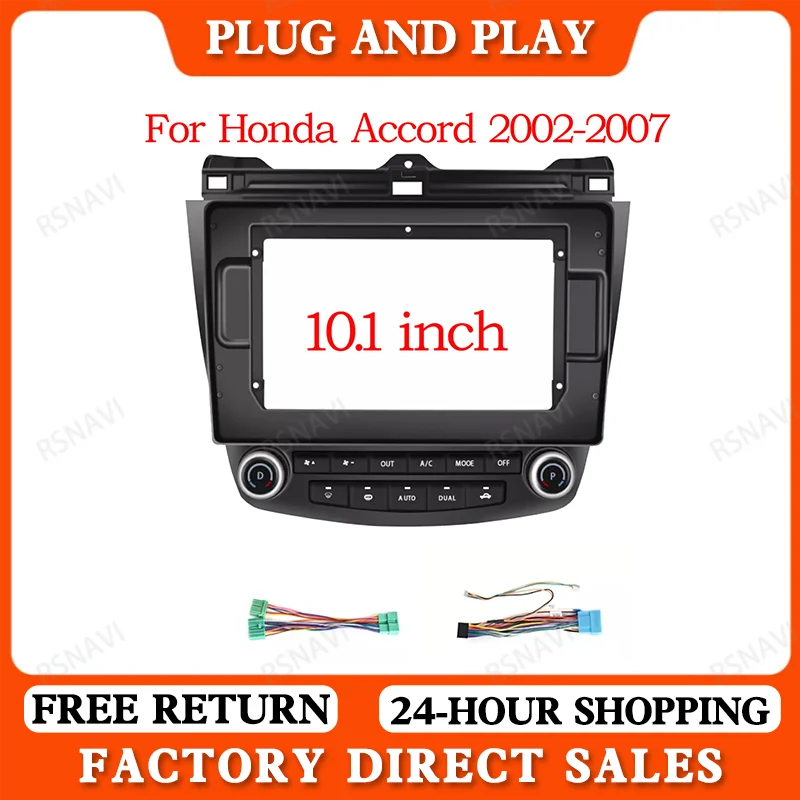 10.1 Inch Car Facia With Air Conditioning Board And Canbus Box For HONDA Accord 7th 2003-2007 Facias Panel Dash Car Dvd Frame