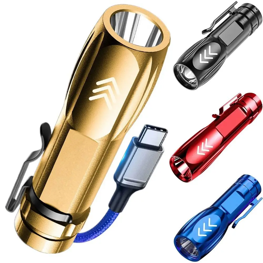 

Водонепроницаемый мини-светодиодный фонарик USB перезаряжаемый портативный карманный светильник для кемпинга ручной яркий фонарь дальнего действия для путешествий