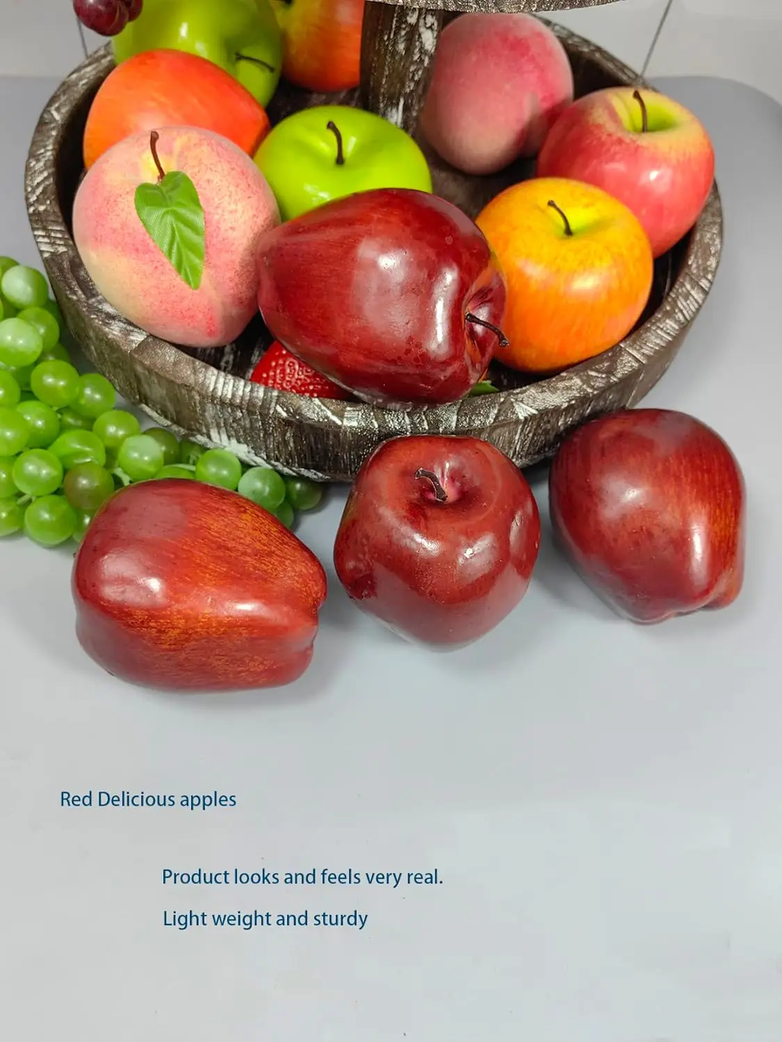 12 Stück künstliche grüne Äpfel aus Kunststoff, gefälschte Früchte, Kiwi, Simulationsfruchtmodell für Zuhause, Küche, Party, Fotoshooting, Dekoration – Detail 18