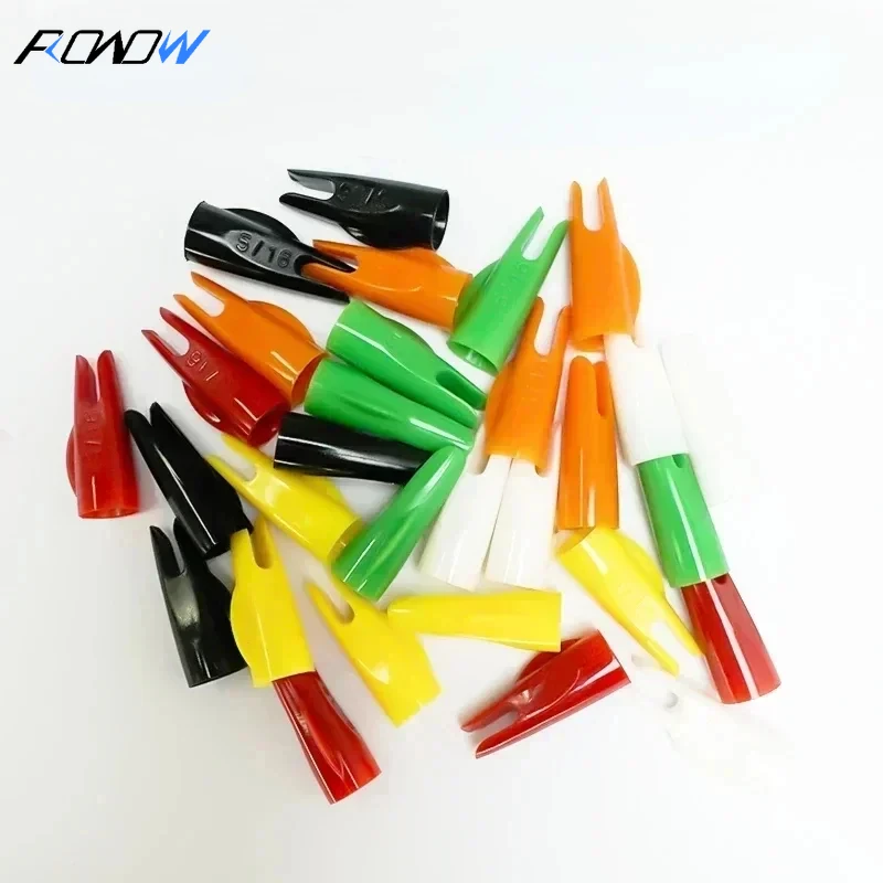 ROWOW-Archery Seta Nocks, Madeira, Setas De Bambu, Seta Nock, Forma Cônica, Tiro, Caça Acessórios, 5, 16, 50 pcs