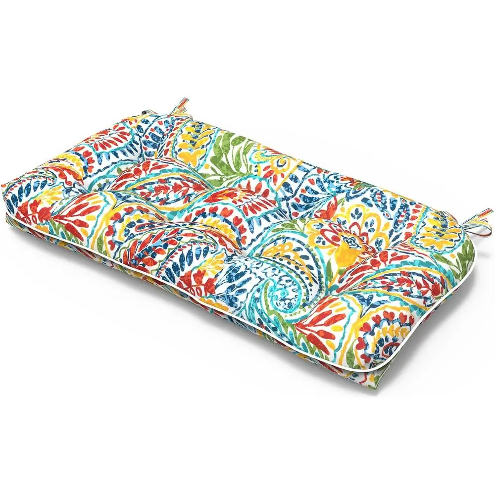 

Подушка для сиденья садовых качелей, 44x19x5 дюймов, очень мягкая подушка для уличной мебели, разноцветная с узором пейсли, 1 шт.