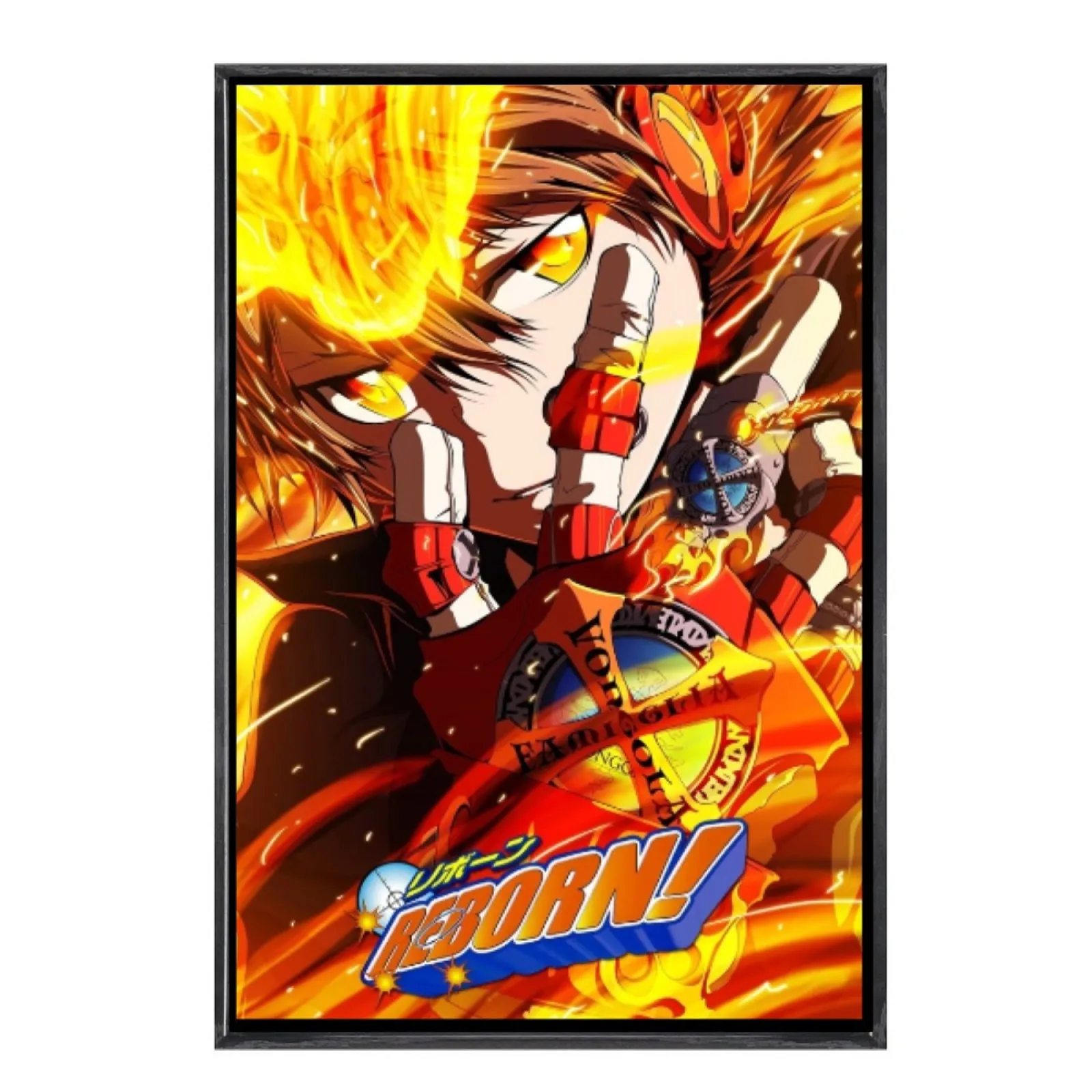

Japanese Manga Multi-Size Canvas Poster Double Framed Wall Art,Hitman Reborn Home Decor for Living Room Bedroom