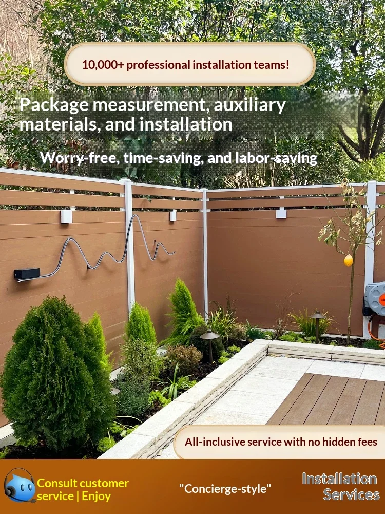 

Outdoor Aluminum Alloy Louver Fence Custom Villa Courtyard Garden Guardrail Weatherproof Durable Decorative Protective Railing