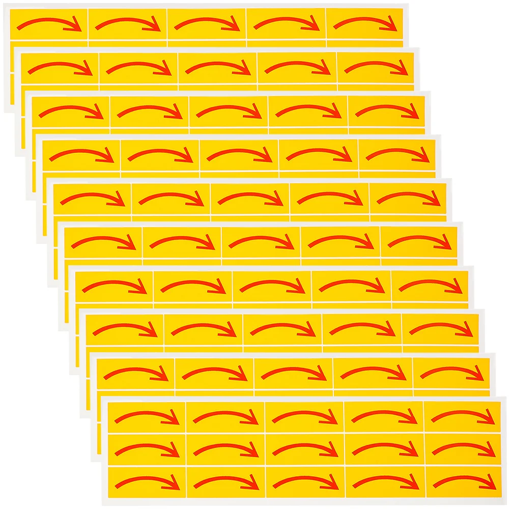 20pcs Adhesive Arrow Stickers For Direction Indication Floor Decal Markers Safety Warning Signs Pvc Durable For Warehouse Office