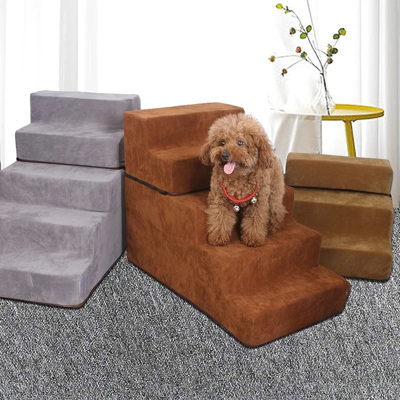 

Dog Stairs Pet Ladders Sponge Steps Small and Medium Dogs Couch Bed Ladders Cat Scratching Post