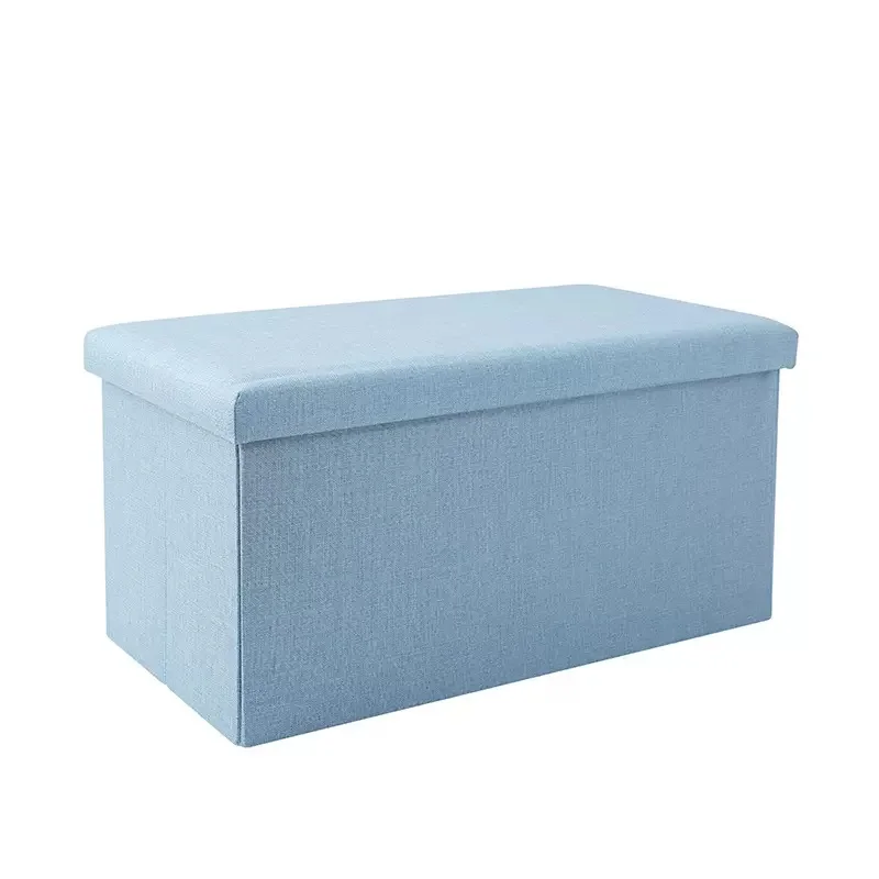 Storage Ottoman for Living Room, Foldable Upholstered Bench with Polyester Fabric, Comfortable Footrest, Available in 3 Sizes: 38x38x38cm, 78x38x38cm, 45x25x25cm. Ideal as Extra Seating, Toy Box, or Footstool.