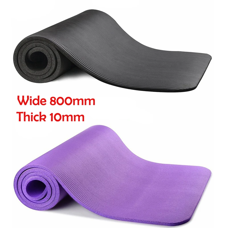 Extra-thick yoga mat, Exercise mat pad for yoga beginners, Durable NBR Pilates Mats, Yoga Gym Studio Yoga Fitness Mat,800mm Wide