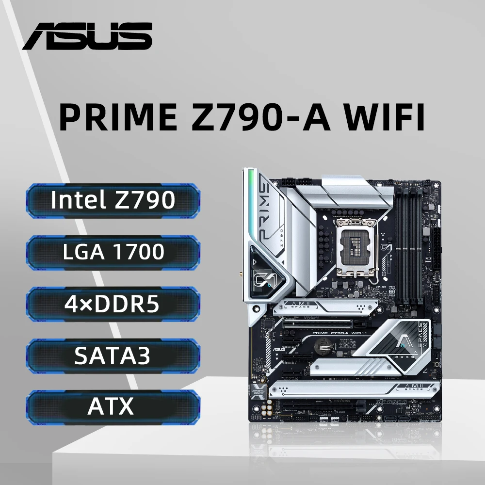 

Материнская плата ASUS PRIME Z790-A WIFI LGA 1700 Поддержка i9-14900KF 13900K i7-14700K i5-14600KF i5-12400F Процессор 4xDDR5 M.2 PCIe 5.0