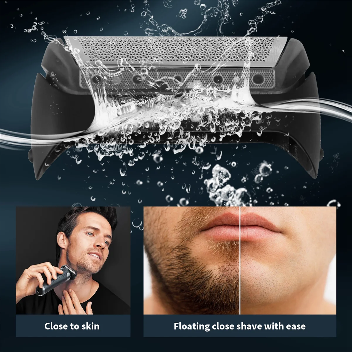 Folha quente e cortador para braun 10b cruzer, conjunto de cabeça de barbeador série 1000/2000 peça de reposição 180 190 1735 1775 5728 5729 170s