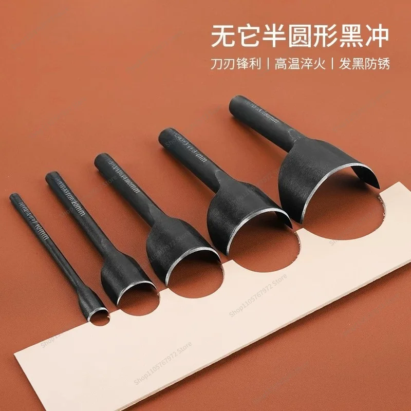 For Semicircular Black Punch Rounded Corner Cut Strap Punch Leather Steel Tool Belt Tail Rounded Corner Processor