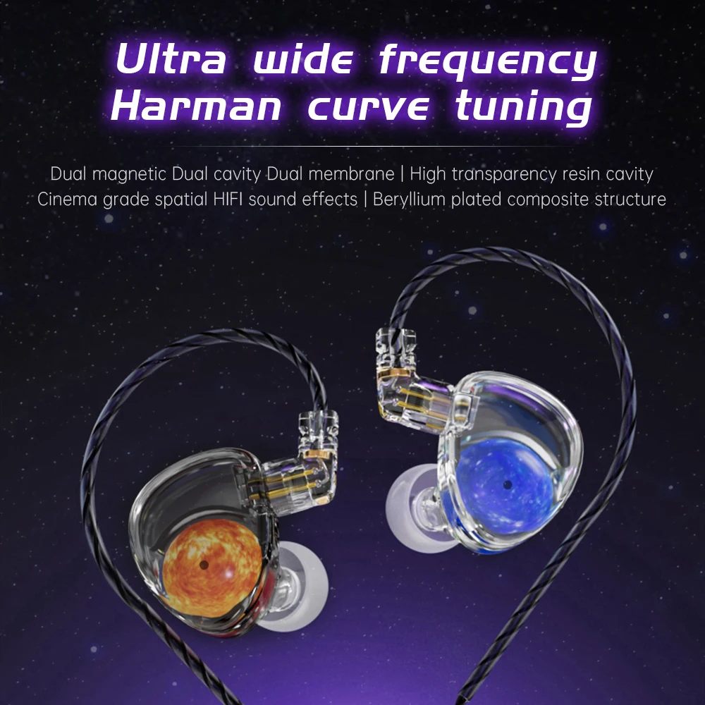 

Наушники ND Planet HIFI с проводным подключением, высококачественные, внутриканальные, со сменными диафрагмами, игровые, с интерфейсом Type-C