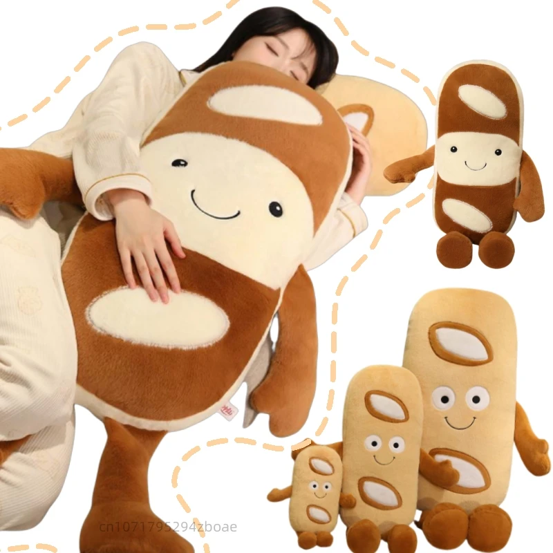 

30/65/95cm High Quality Cartoon Giant Baguette Plush Doll Pillow Cute With Legs Bread Plush Toy Home Decor Gift For Children