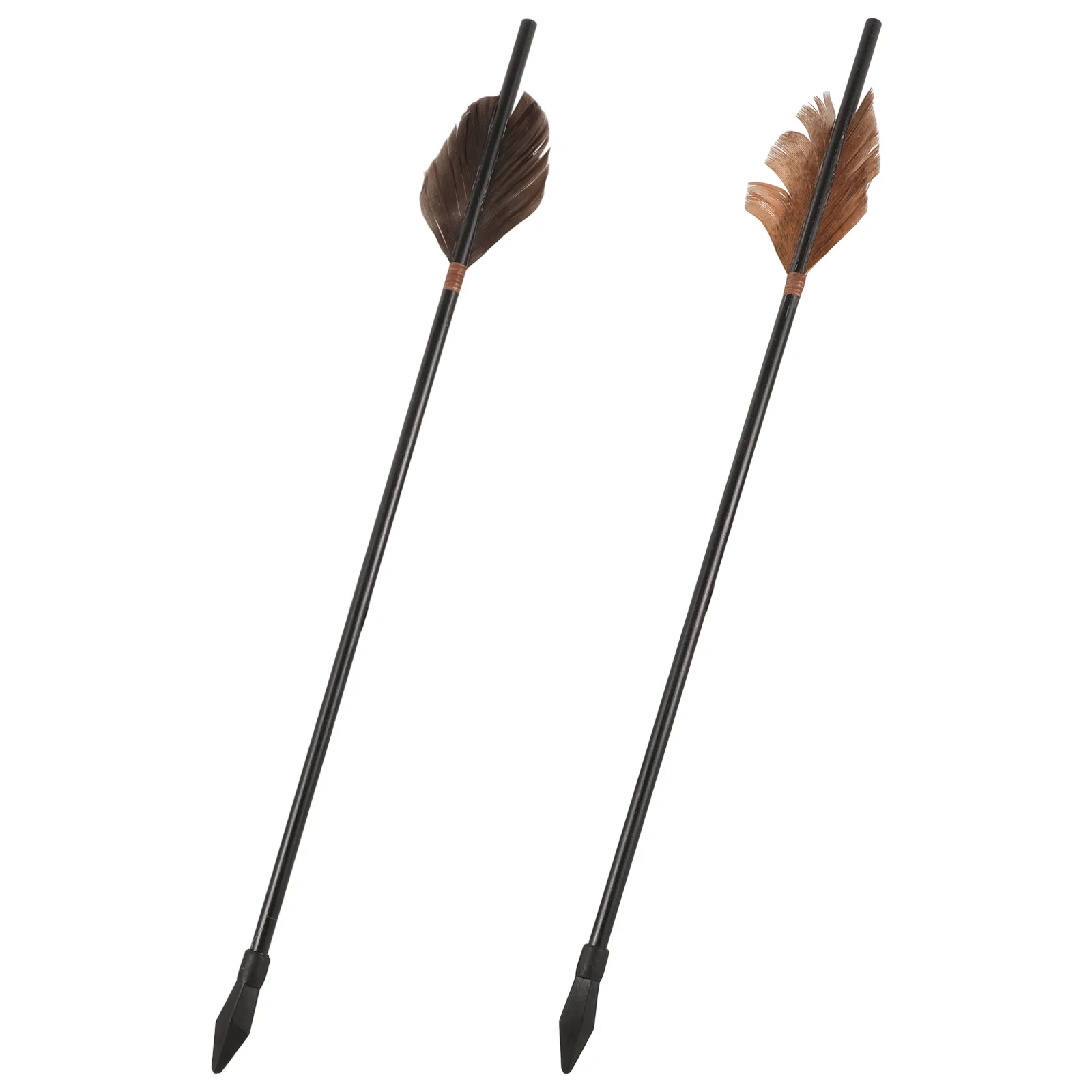 2 Pcs Funny Toss Arrow Throwing Wooden Arrows into The Pot Inflatable Black for Archery