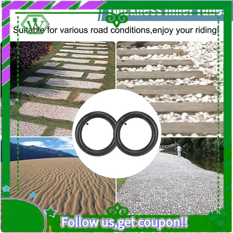 

AC34-80/65-6 10X2.5 Inner Tube Replacement Tire Tire With Elbow Valve Thickened Widened