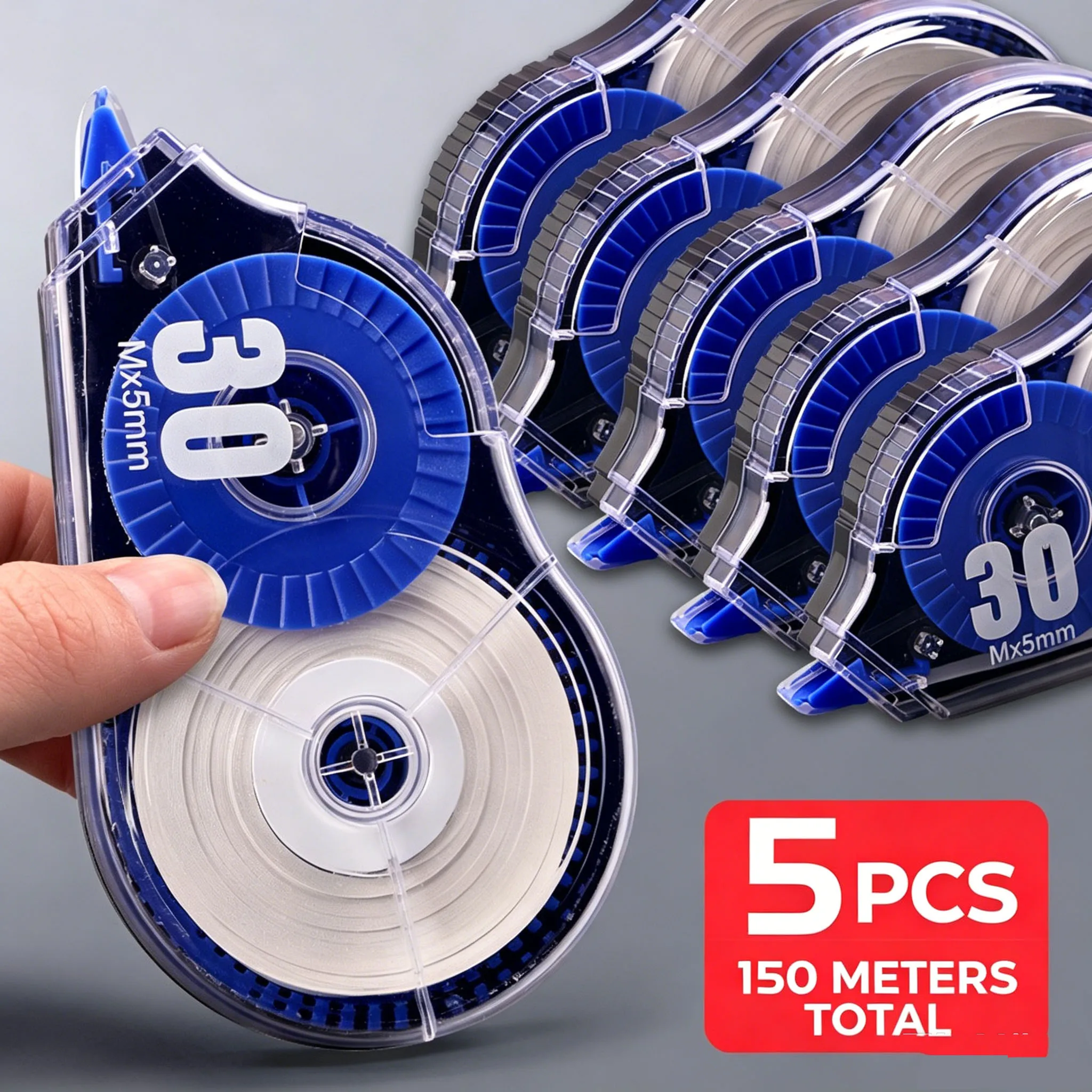 30m Correction Tape Large Capacity for School Writing Supplies 5pcs/set