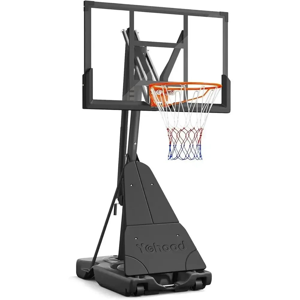 Portable Outdoor Basketball Hoop, 44/48 Backboard, Quick-Adjust Goal System for Court, Backyard, Driveway