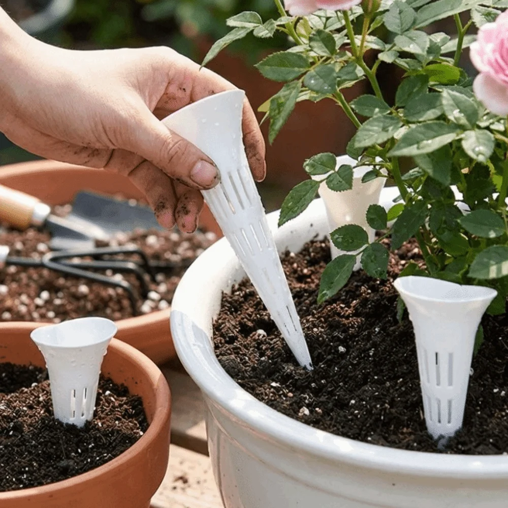 10PCS Breathable Conical Watering Device Prevent Root Rot Root Aeration Soil Aeration Device Deep Watering Multi-Hole